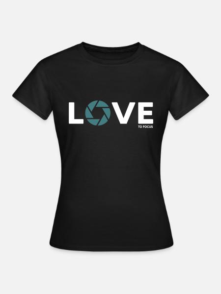 fotograf fotografieren focus objektiv - Frauen T-Shirt - Schwarz