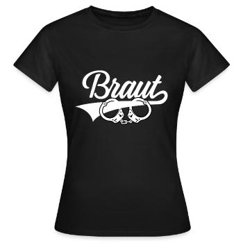 BRAUT JUNGGESELLINNENABSCHIED HOCHZEIT - Frauen T-Shirt - Schwarz - Vorne - AI Model Female 172 dark (172cm)