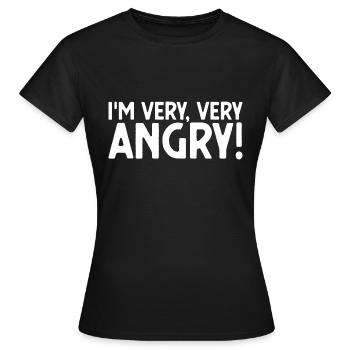 I am very angry Protester - Frauen T-Shirt - Schwarz - Vorne - AI Model Female 172 dark (172cm)