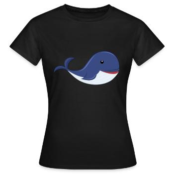Wal Whale - Frauen T-Shirt - Schwarz - Vorne - AI Model Female 172 dark (172cm)