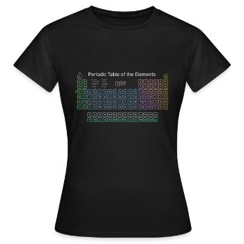 Tableau périodique des éléments Tableau périodique - T-shirt Femme - noir - Devant - AI Model Female 172 dark (172cm)