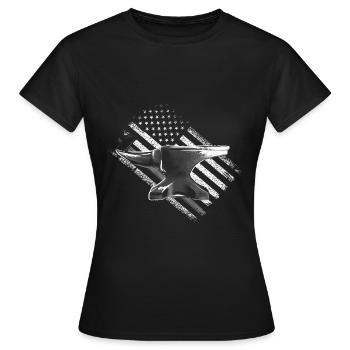 Amboss Schmied - Frauen T-Shirt - Schwarz - Vorne - AI Model Female 172 dark (172cm)