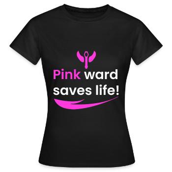La station rose sauve des vies! - T-shirt Femme - noir - Devant - AI Model Female 172 dark (172cm)