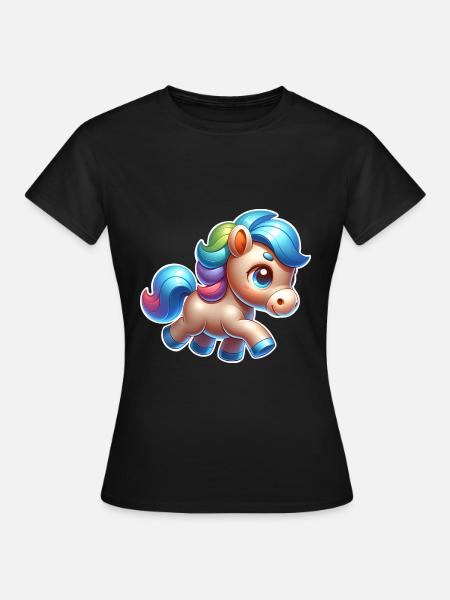 Pony - Frauen T-Shirt - Schwarz