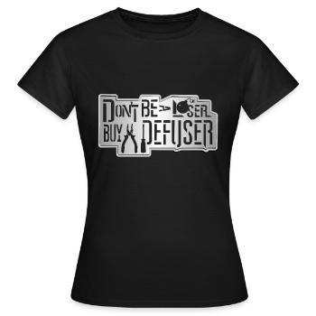 Ne soyez pas un perdant, achetez un désamorceur (CS gamer dit) - T-shirt Femme - noir - Devant - AI Model Female 172 dark (172cm)