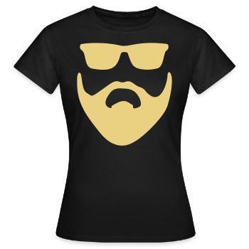 Beard Bart - Frauen T-Shirt - Schwarz - Vorne - AI Model Female 172 dark (172cm)