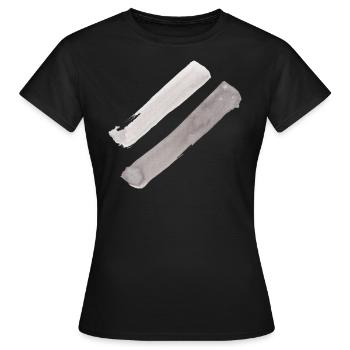 streifen - Frauen T-Shirt - Schwarz - Vorne - AI Model Female 172 dark (172cm)