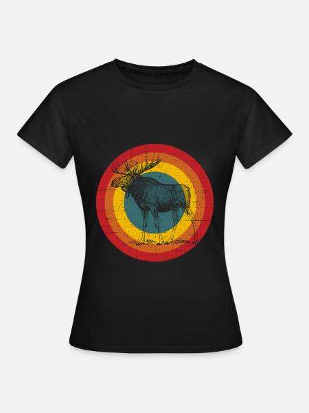 Elch - Frauen T-Shirt - Schwarz