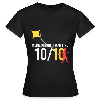 meine Kindheit war eine 10/10 - Frauen T-Shirt - Schwarz - Vorne - AI Model Female 172 dark (172cm)