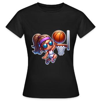 Basketball Basketball Women Basketball - Women's T-Shirt - black - Front - AI Model Female 172 dark (172cm)