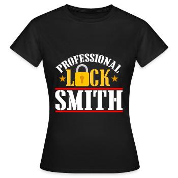 Serrurier professionnel - Serrurier - T-shirt Femme - noir - Devant - AI Model Female 172 dark (172cm)