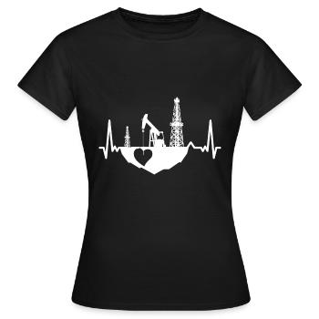 Oilfield Worker Rig Drilling - Frauen T-Shirt - Schwarz - Vorne - AI Model Female 172 dark (172cm)
