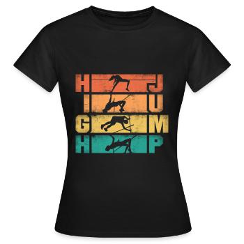 Saut en hauteur Sauteur Athlétisme - T-shirt Femme - noir - Devant - AI Model Female 172 dark (172cm)