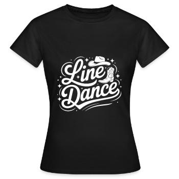 La danse en ligne : mon hobby - ma passion - mon truc - T-shirt Femme - noir - Devant - AI Model Female 172 dark (172cm)