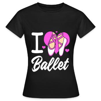 Ballet Ballet Dancer - Women's T-Shirt - black - Front - AI Model Female 172 dark (172cm)