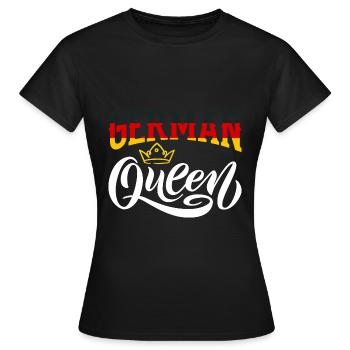 German Queen Germany German Flag - Frauen T-Shirt - Schwarz - Vorne - AI Model Female 172 dark (172cm)