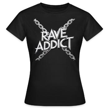 EDM Techno Rave Musikfestival - Frauen T-Shirt - Schwarz - Vorne - AI Model Female 172 dark (172cm)