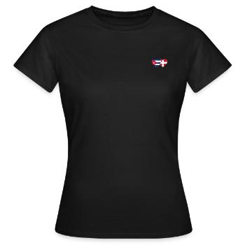 Kuba Dänemark Flagge Herz - Frauen T-Shirt - Schwarz - Vorne - AI Model Female 172 dark (172cm)
