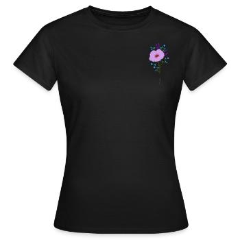 Blumenstrauß - Frauen T-Shirt - Schwarz - Vorne - AI Model Female 172 dark (172cm)