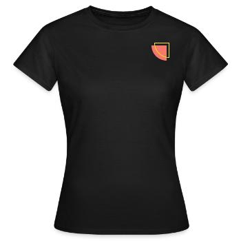 Élégance géométrique - T-shirt Femme - noir - Devant - AI Model Female 172 dark (172cm)
