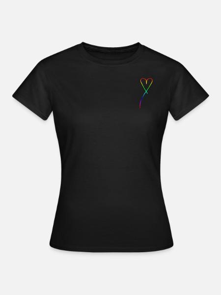 Stolzes Herz - Frauen T-Shirt - Schwarz