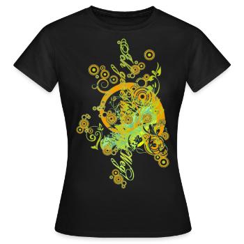 Ich gehe meinen Weg! - swirls & circles - Frauen T-Shirt - Schwarz - Vorne - AI Model Female 172 dark (172cm)