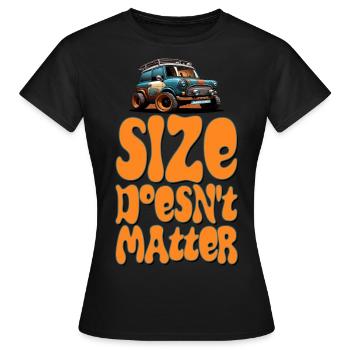 Size doesn't matter - Women's T-Shirt - black - Front - AI Model Female 172 dark (172cm)