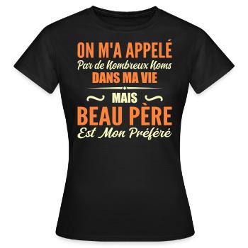 Genannt aber Schwiegervater, Schwiegervater Geschenk - Frauen T-Shirt - Schwarz - Vorne - AI Model Female 172 dark (172cm)