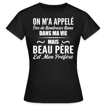 Genannt aber Schwiegervater, Schwiegervater Geschenk - Frauen T-Shirt - Schwarz - Vorne - AI Model Female 172 dark (172cm)