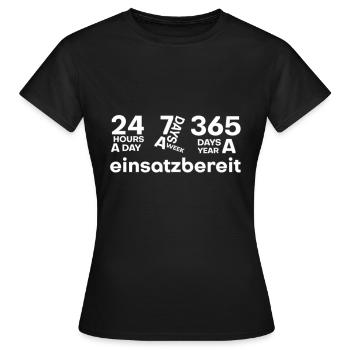 Always ready! - Women's T-Shirt - black - Front - AI Model Female 172 dark (172cm)