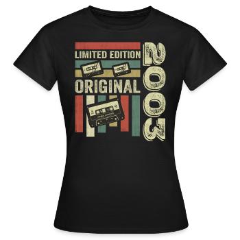 Millésime 2003 - citation d’anniversaire rétro 2003 - T-shirt Femme - noir - Devant - AI Model Female 172 dark (172cm)