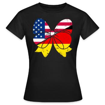 Femme Coquette Américaine Et Allemande - T-shirt Femme - noir - Devant - AI Model Female 172 dark (172cm)
