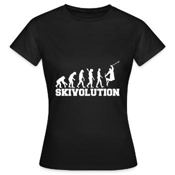 Evolution ski station de ski piste de ski ski vacances ski - T-shirt Femme - noir - Devant - AI Model Female 172 dark (172cm)