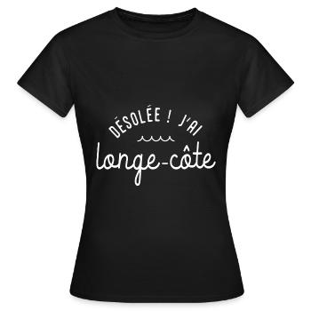 désolée j'ai longe-côte cadeau drôle femme marche - T-shirt Femme - noir - Devant - AI Model Female 172 dark (172cm)