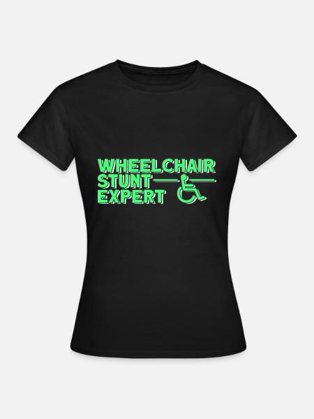 Rollstuhl Rollstuhlfahrer - Frauen T-Shirt - Schwarz
