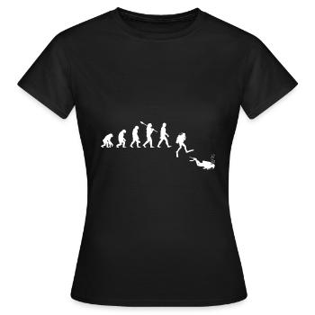 Scuba diving evolution - Frauen T-Shirt - Schwarz - Vorne - AI Model Female 172 dark (172cm)