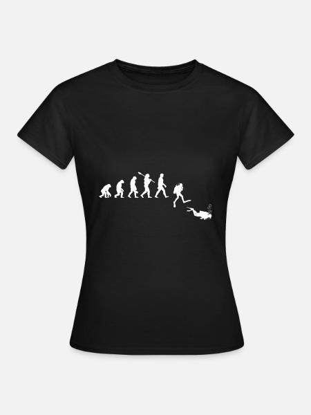 Scuba diving evolution - Frauen T-Shirt - Schwarz