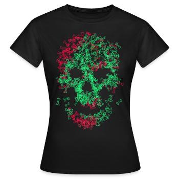 os du crâne - T-shirt Femme - noir - Devant - AI Model Female 172 dark (172cm)