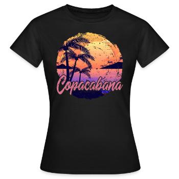 Copacabana Sunset - Women's T-Shirt - black - Front - AI Model Female 172 dark (172cm)