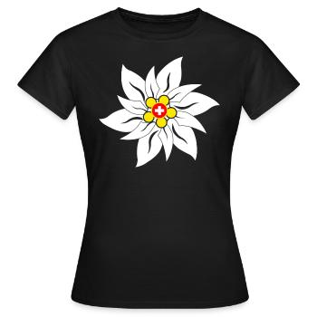 Edelweiss - T-shirt Femme - noir - Devant - AI Model Female 172 dark (172cm)
