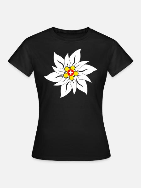 edelweiss - Frauen T-Shirt - Schwarz