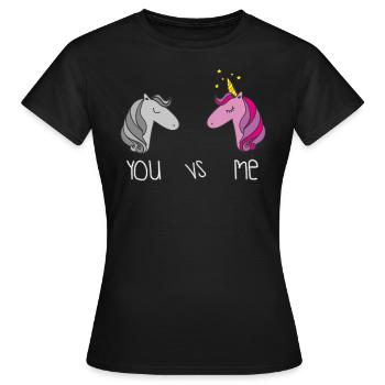 You Versus Me - T-shirt Femme - noir - Devant - AI Model Female 172 dark (172cm)