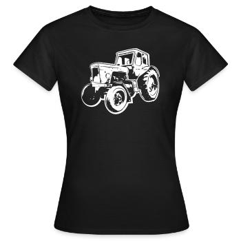 Farmer tractor trecker acres DDR MTS gift - Women's T-Shirt - black - Front - AI Model Female 172 dark (172cm)