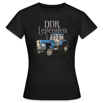 Fortschritt Traktor Landwirt Traktor Retro - Frauen T-Shirt - Schwarz - Vorne - AI Model Female 172 dark (172cm)