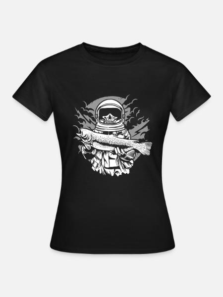 Astronaut Fishing - Women's T-Shirt - black