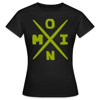 Moin, Moin Kreuz - T-shirt Femme - noir - Devant - AI Model Female 172 dark (172cm)