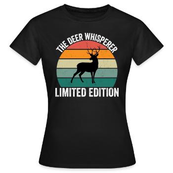 The Deer Whisperer - Frauen T-Shirt - Schwarz - Vorne - AI Model Female 172 dark (172cm)