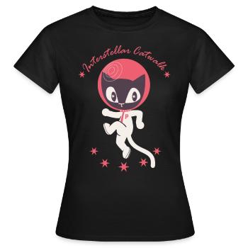 Pussy Deluxe Interstellar Catwalk - Women's T-Shirt - black - Front - AI Model Female 172 dark (172cm)