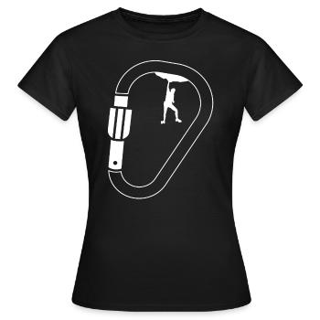 Klettern Bouldern Boulderer - Frauen T-Shirt - Schwarz - Vorne - AI Model Female 172 dark (172cm)