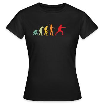 Escrime Évolution Épée Combat à l’épée - T-shirt Femme - noir - Devant - AI Model Female 172 dark (172cm)